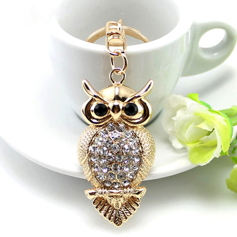 Crystal Owl Keychain