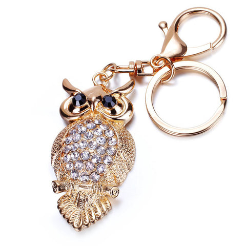 Crystal Owl Keychain