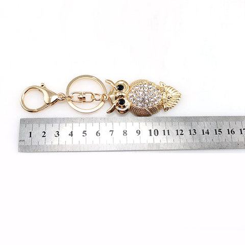 Crystal Owl Keychain