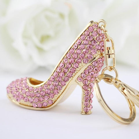 High Heel Crystal Key Chain