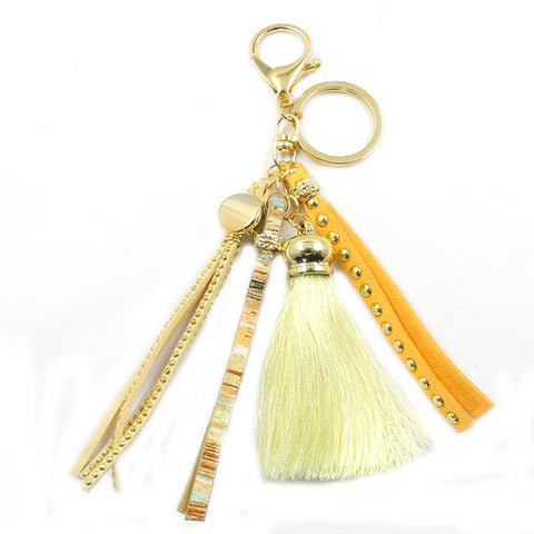 Leather Tassel Keychain