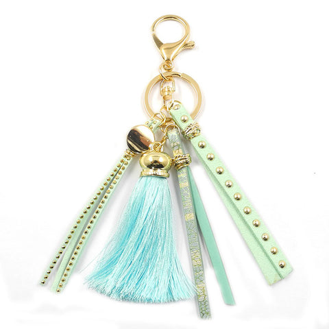 Leather Tassel Keychain