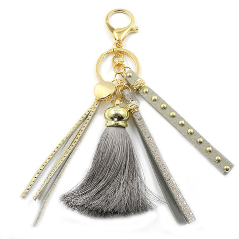 Leather Tassel Keychain