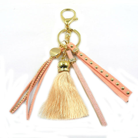 Leather Tassel Keychain